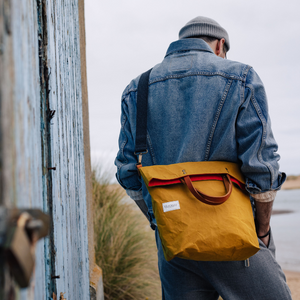 SECOND Waxed Cotton Bucket Tote - Mustard