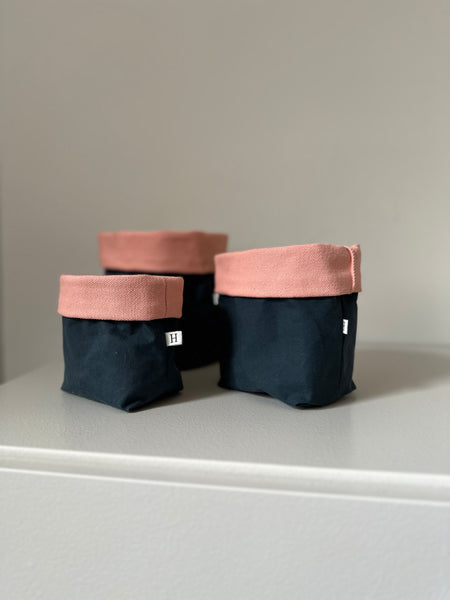 Pot Cover - Navy/Pink - Extra Small